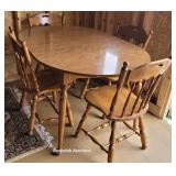Ethan Allen table & 4 chairs - maple