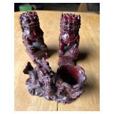 3 pieces HEAVY resin(?) Chinese figures