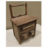 Miniature tramp art washstand 7"6"8"