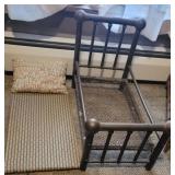 Heavy doll brass bed w/original springs,