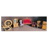 Dollhouse furniture - buffet, parlor furniture,