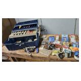 Tackle box with contents mostly new