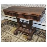 Mahogany game table needs work 34"17"30"