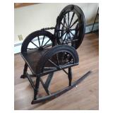 Spinning wheel rocker, wooden