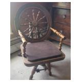 Spinning wheel armchair - needs arm repaired
