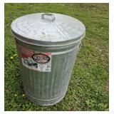 31 gallon galvanized trash can with lid
