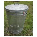 31 gallon galvanized trash can with lid