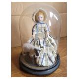 1930s? Little Bo peep doll in Bell jar with sheep