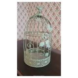 Green wire birdcage