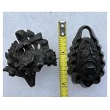 Vulcanite pendant & brooch