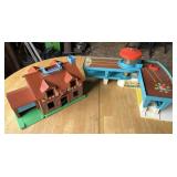 Fisher Price House & airport - in a blue tub