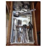 Silverware drawer of contents