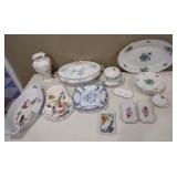 Misc.China dishes, platter,vase, cup and saucer,