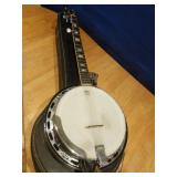Lida- BANJO, vintage, mahogany? & Mother of Pearl