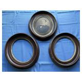 3 nice oval antique frames