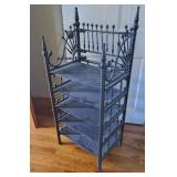 Black stick and ball frrtwork stand - 14x18x41"t