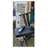 Yamaha keyboard with stand and stool