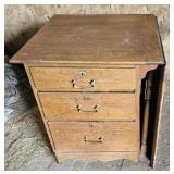 Larkin drop leaf sewing cabinet 24"27"t closed