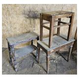 Mission style bench, bench, stand needs work