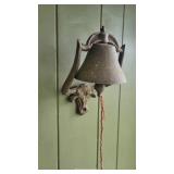 Cow bell on porch
