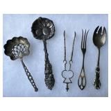 (5) Mixed sterling flatware