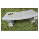 3pc concrete bench 42"16"16"