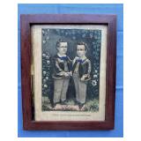 Framed Currier & Ives The Little Brothers