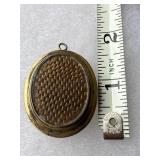 Double sided human hair pendant