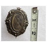 Victorian human hair brooch