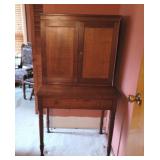 Early 2-piece plantation desk made with hand