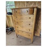 2 over 4 maple highboy dresser 32"20"49"
