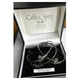 3 sterling claddagh bracelets