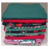 12 fleece lap blankets, etc