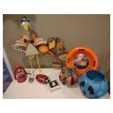 Fall lot, lantern,painted Rock ,   metal turkey