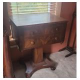 Empire 2dr flame grain side table 17x22x28t