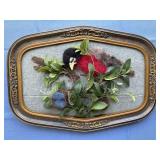 AMAZING needle felt bird w/ nest approx 12"x17"