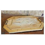 Wooden meat Serving tray 21"14"