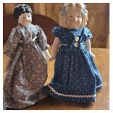 2 china dolls - 1 damaged foot