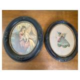 Victorian oval frames w/ lady themed art