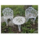 3pc cast iron patio set