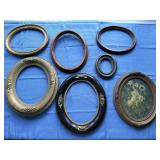 Box of old oval frames
