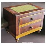 Very early clamp on sewing box - dovetailed