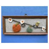 Pumpkin needle felting approx 6"x15"