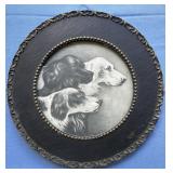 Le Roy b&w dog print approx 15" diameter