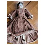 Beautiful china doll - brown floral dress