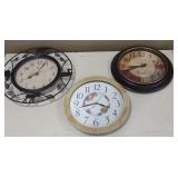 3 wall clocks