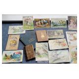 Postcards & early tiny books - nice lot