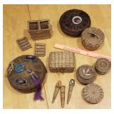 Baskets-woven, sewing, porcupine quills, etc