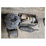 Barbed wire and electric fence