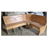 Corner booth bench needs work 68"52"